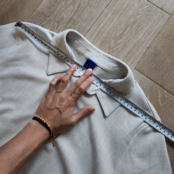 Kit and Ace Here and now button up oversized shirt Heather Whisper (cream white) - Picture 4 of 8